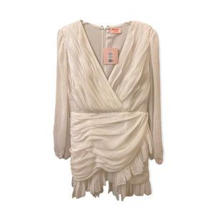 WOMENS SHOWPO.WHITE MINI LONG SLEEVE DRESS